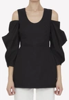 JIL SANDER COLD-SHOULDER TOP,J03NC0141-J46192-001