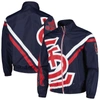 Mitchell & Ness Men's  Navy St. Louis Cardinals Exploded Logo Warm Up Full-zip Jacket In Navy