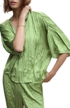Mango Blouse Green In Green