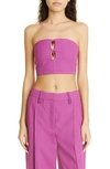 Ganni Summer Suiting Sleeveless Top In Purple Wine