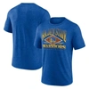 Fanatics Branded Heather Royal Golden State Warriors True Classics Power Phase Tri-blend T-shirt In Heather Royal