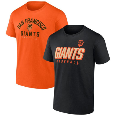 Fanatics Branded Black/orange San Francisco Giants Player Pack T-shirt Combo Set In Black,gold