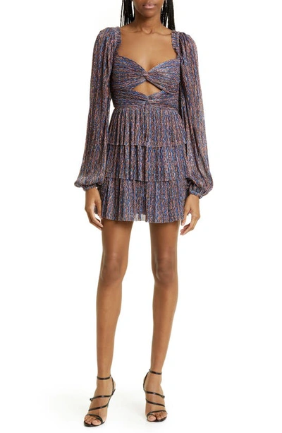 Rebecca Vallance Blossom Long Sleeve Mini Dress In Print