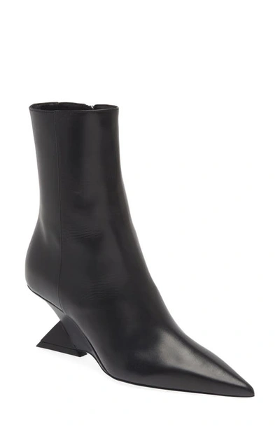 Attico 60mm Cheope Leather Ankle Boots In Black