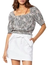 PAIGE WOMENS PRINTED EMBELLISHED BLOUSE