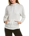 Vince Womens Light Heather Grey Essential Cotton-jersey Hoody Xs In Grey