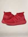 Members Only Men's Knit Sock Mono Fashion Sneaker In Red