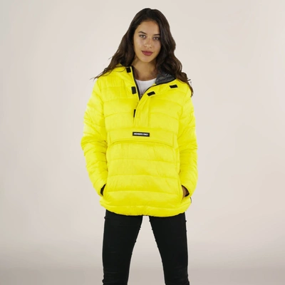 Members Only Women's Popover Puffer Oversized Jacket In Yellow