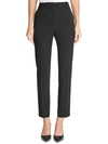 Dkny Petites Womens Ankle Slim-fit Straight Leg Pants In Black