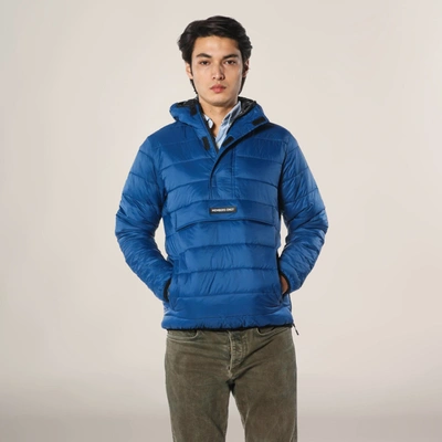 Members Only Men's Popover Puffer Jacket In Blue