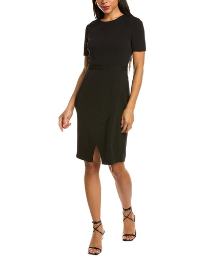 Maggy London Crossover Mini Dress In Black