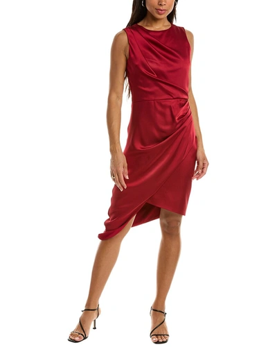 Theia Women's Uma Draped Satin Dress In Red