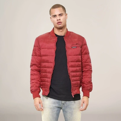 Members Only Men's Solid Puffer Jacket In Red