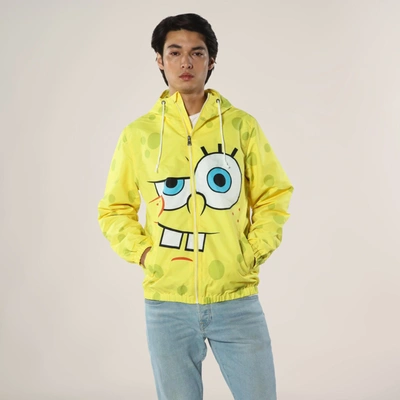 Members Only Men's Spongebob Windbreaker Jacket In Yellow