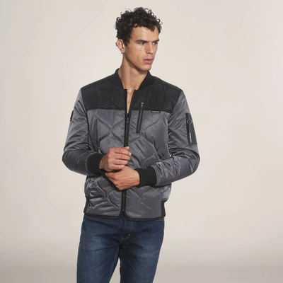 Members Only Men's Oval Quilt Bomber Jacket In Pink