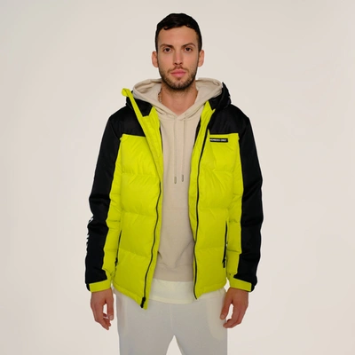 Members Only Men's Mo Puffer Jacket In Lime