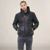 MEMBERS ONLY MEN'S FAUX LEATHER MOTO PUFFER JACKET