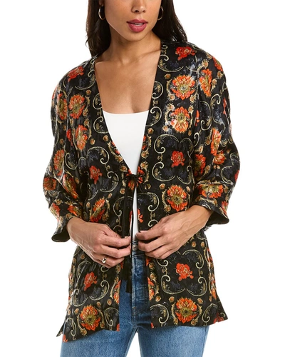 Etro Silk-blend Jacket In Black