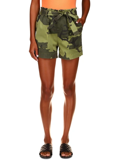 Sanctuary Womens Camouflage Belted High-waist Shorts In Multi