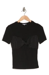 Nsr Slinky Sateen T-shirt In Black