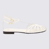 Alevì White Leather Elena Flats In White