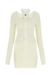 Andrea Adamo Ivory Stretch Viscose Blend Dress In 0474
