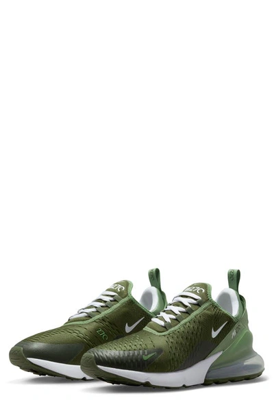 Nike Air Max 270 Sneakers In Khaki And White In Medium Olive/ White/ Oil Green