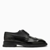 Alexander Mcqueen Black Lace-up Shoes With Quarter-brogue Detail In Leather Man In Black
