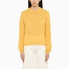 Marni Crew-neck Mohair-blend Jumper In Yellow