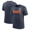 NIKE NIKE HEATHER NAVY DENVER BRONCOS TEAM TRI-BLEND T-SHIRT