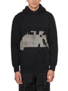 Alyx Logo-embroidered Cow-print Hoodie In Black