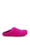 Marni Fussbett Sabot Magenta Calf Hair Mules