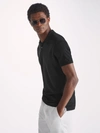 Derek Rose Men's Polo Shirt Jacob Sea Island Cotton Black In Black