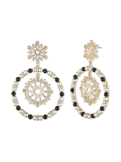 Marchesa Black Orbital Pearl Earring