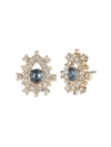 Marchesa Poised Denim Button Earring In Denim