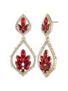Marchesa Leaf Drop Earring In Red