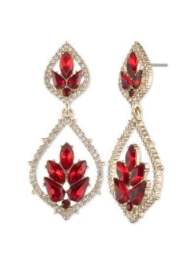 Marchesa Leaf Drop Earring In Red