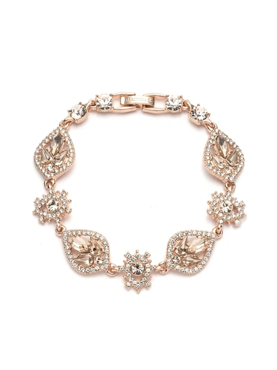 Marchesa Polished & Poised Crystal Bracelet In Rose Gold