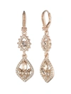 Marchesa Poised Rose Midi Drop Earring In Rose Gold