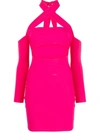 Amazuìn Cut-out Mini Dress In Fucsia