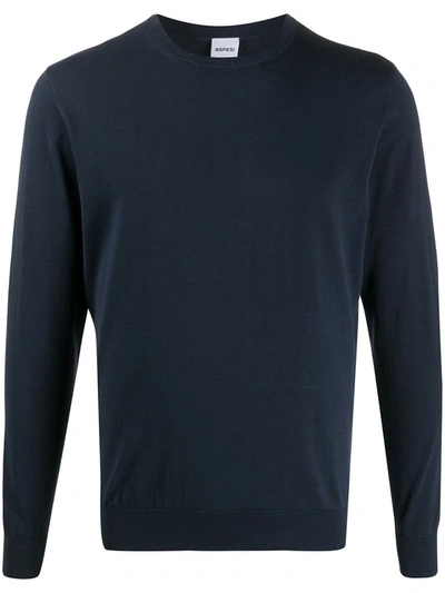 Aspesi Slim Fit Sweatshirt In Blue