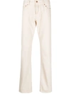 Aspesi Five-pocket Denim Jeans In Ecru