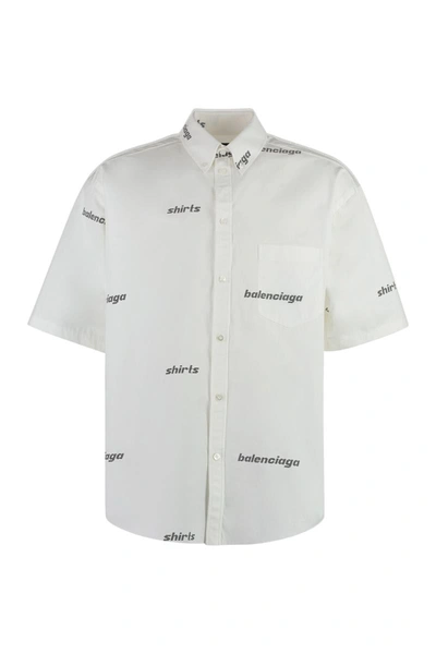 Balenciaga White Printed Shirt