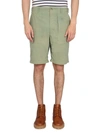 Engineered Garments Button Closure Bermuda Shorts In Green