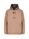 Burberry Tartan Hood Sweatshirt In Brown