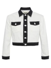 L Agence Koda Jacket In White/black