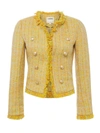 L'agence Tinlee Tweed Blazer In Yellow Multi Tweed