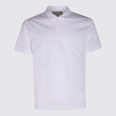 Canali Short-sleeve Cotton Polo Shirt In <p>white Cotton Polo Shirt From  Featuring Polo Collar, Short Sleeves, Frontal Collar Buttons