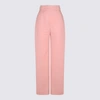 Casablanca Pink Virgin Wool Pants In Pink