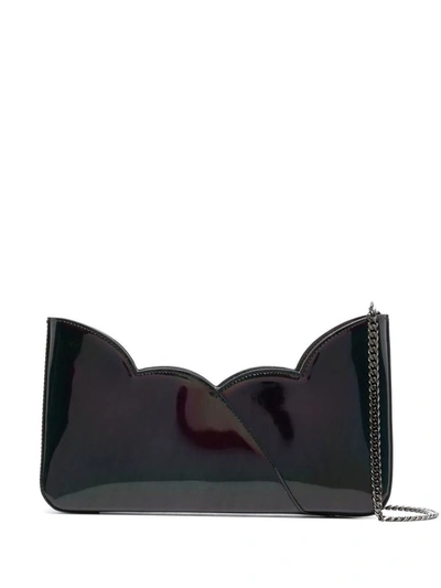 Christian Louboutin Hot Chick Patent-leather Shoulder Bag In Black